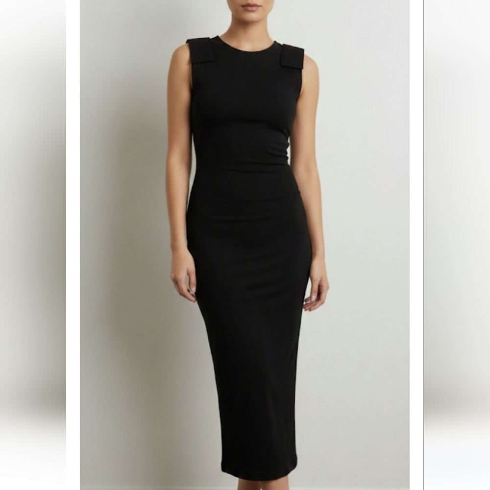 Vintage Little Black Dress by Piccalino Sz 2 Petite Sleeveless Bodycon Goth